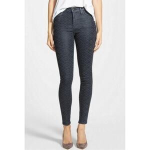 Citizens of Humanity Rocket Coated High-Rise Skinny Jeans 27 Geometric